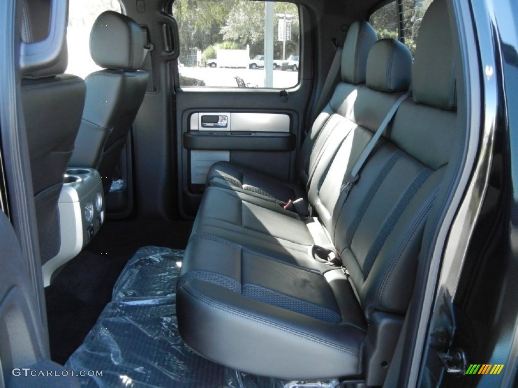 Raptor Black Leather/Cloth Interior 2012 Ford F150 SVT Raptor SuperCrew 4x4 Photo #59133074