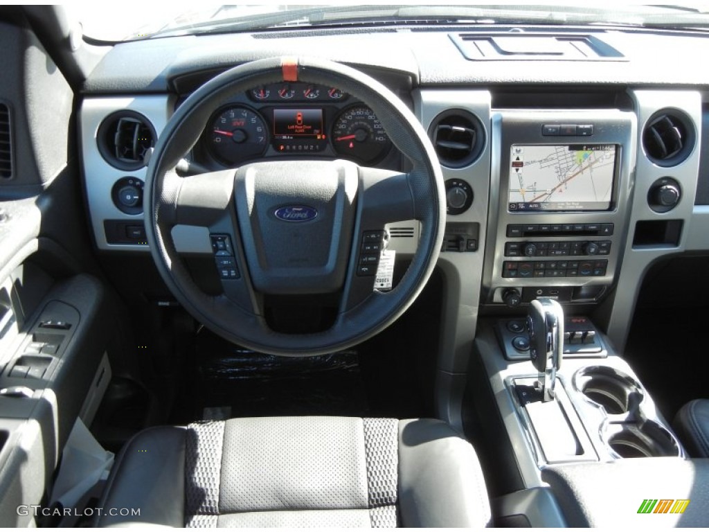 2012 Ford F150 SVT Raptor SuperCrew 4x4 Raptor Black Leather/Cloth Dashboard Photo #59133083