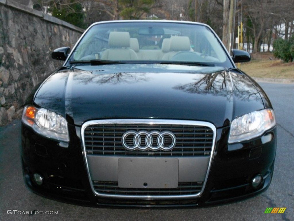 2008 A4 2.0T Cabriolet - Brilliant Black / Beige photo #6