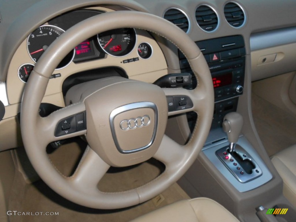 2008 A4 2.0T Cabriolet - Brilliant Black / Beige photo #10