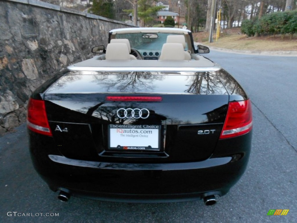 2008 A4 2.0T Cabriolet - Brilliant Black / Beige photo #14