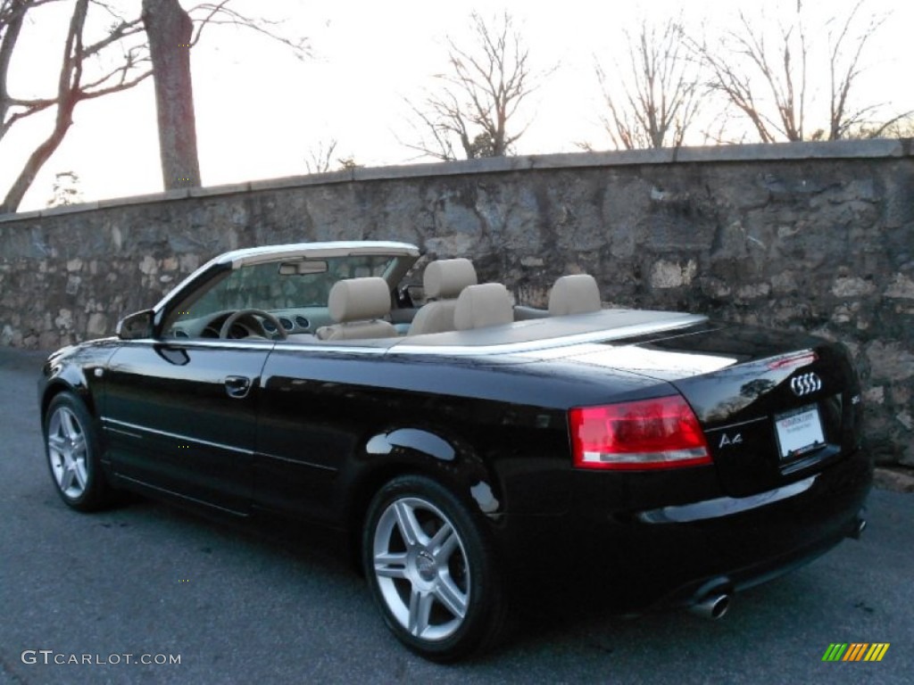 2008 A4 2.0T Cabriolet - Brilliant Black / Beige photo #19