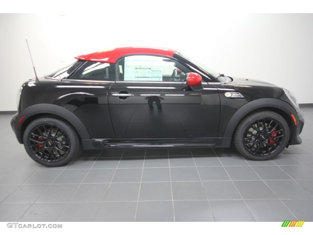 Midnight Black Metallic 2012 Mini Cooper John Cooper Works Coupe Exterior Photo #59135348