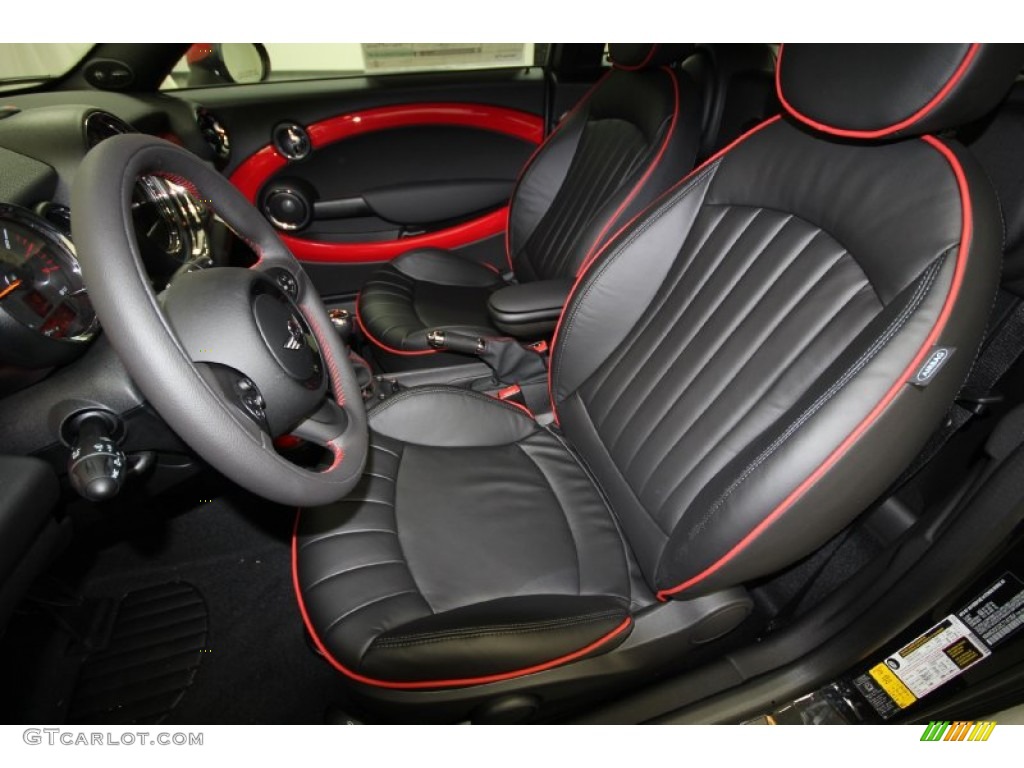 Lounge Championship Red Interior 2012 Mini Cooper John Cooper Works Coupe Photo #59135414