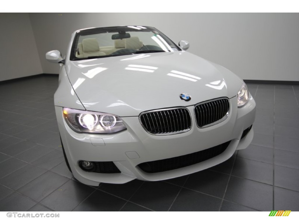 2012 3 Series 328i Convertible - Mineral White Metallic / Cream Beige photo #6