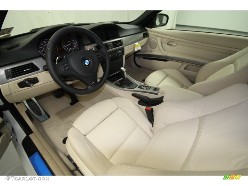 Cream Beige Interior 2012 BMW 3 Series 328i Convertible Photo #59135888