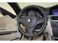2012 BMW 3 Series Cream Beige Interior Steering Wheel Photo