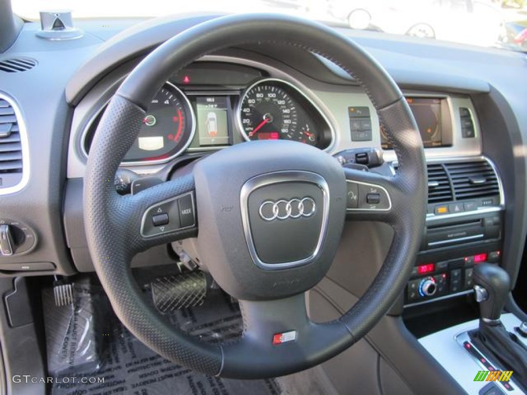 2011 Audi Q7 3.0 TDI quattro Black Steering Wheel Photo #59136910