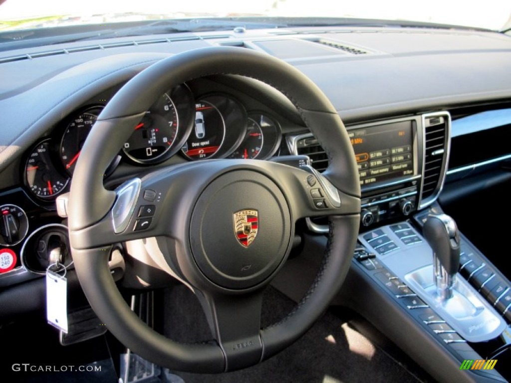 2012 Porsche Panamera 4 Black Dashboard Photo #59137055