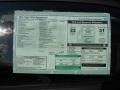 2012 Volkswagen Passat 2.5L S Window Sticker