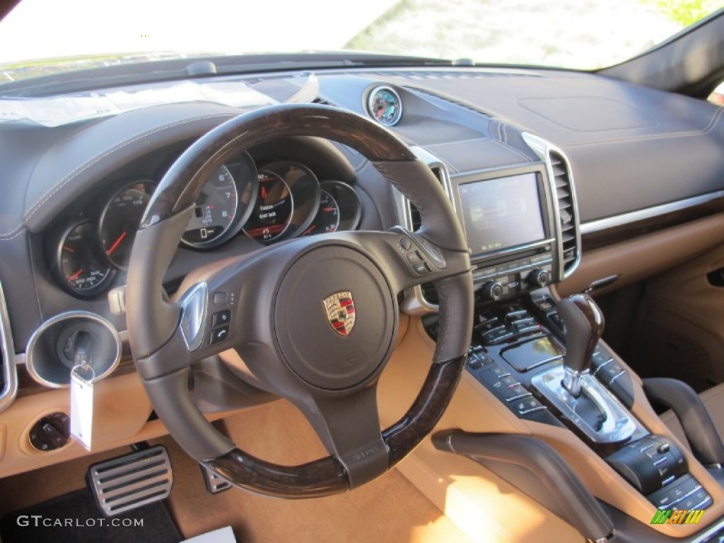 2012 Porsche Cayenne S Hybrid Natural Espresso/Cognac Dashboard Photo #59137139