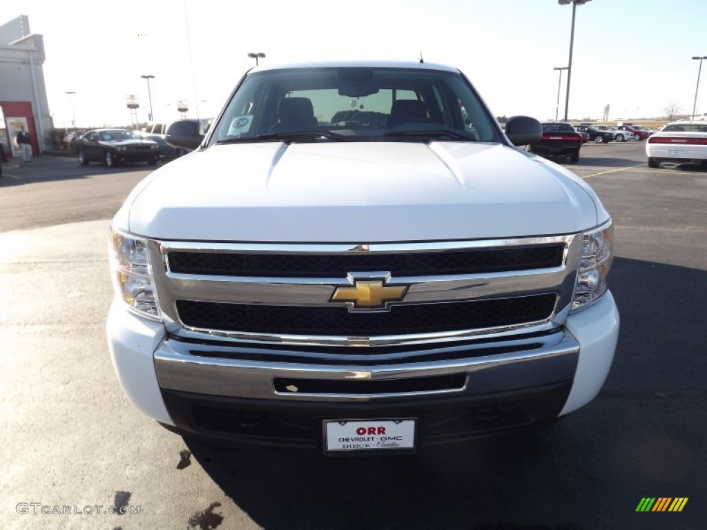 2011 Silverado 1500 LS Crew Cab 4x4 - Summit White / Dark Titanium photo #2