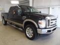 2008 Black Ford F350 Super Duty Lariat Crew Cab 4x4  photo #3