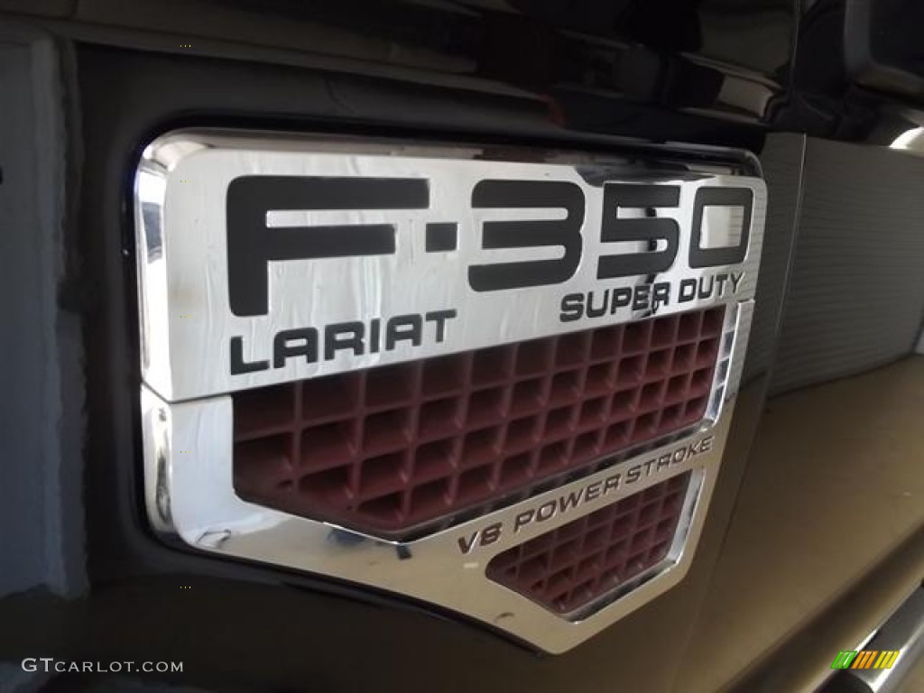 2008 F350 Super Duty Lariat Crew Cab 4x4 - Black / Medium Stone photo #23