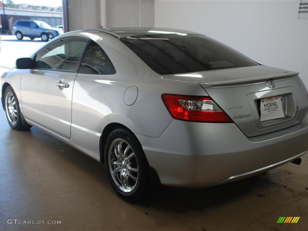 2007 Civic LX Coupe - Alabaster Silver Metallic / Gray photo #6