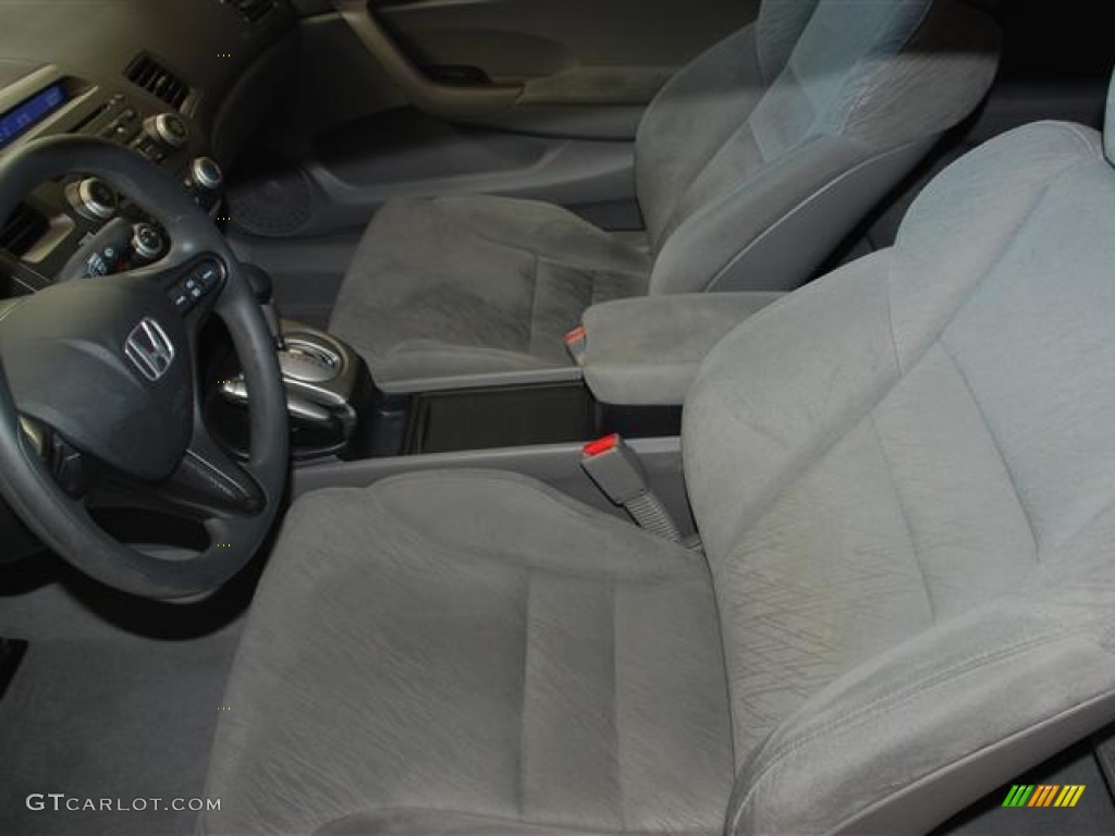 2007 Civic LX Coupe - Alabaster Silver Metallic / Gray photo #9