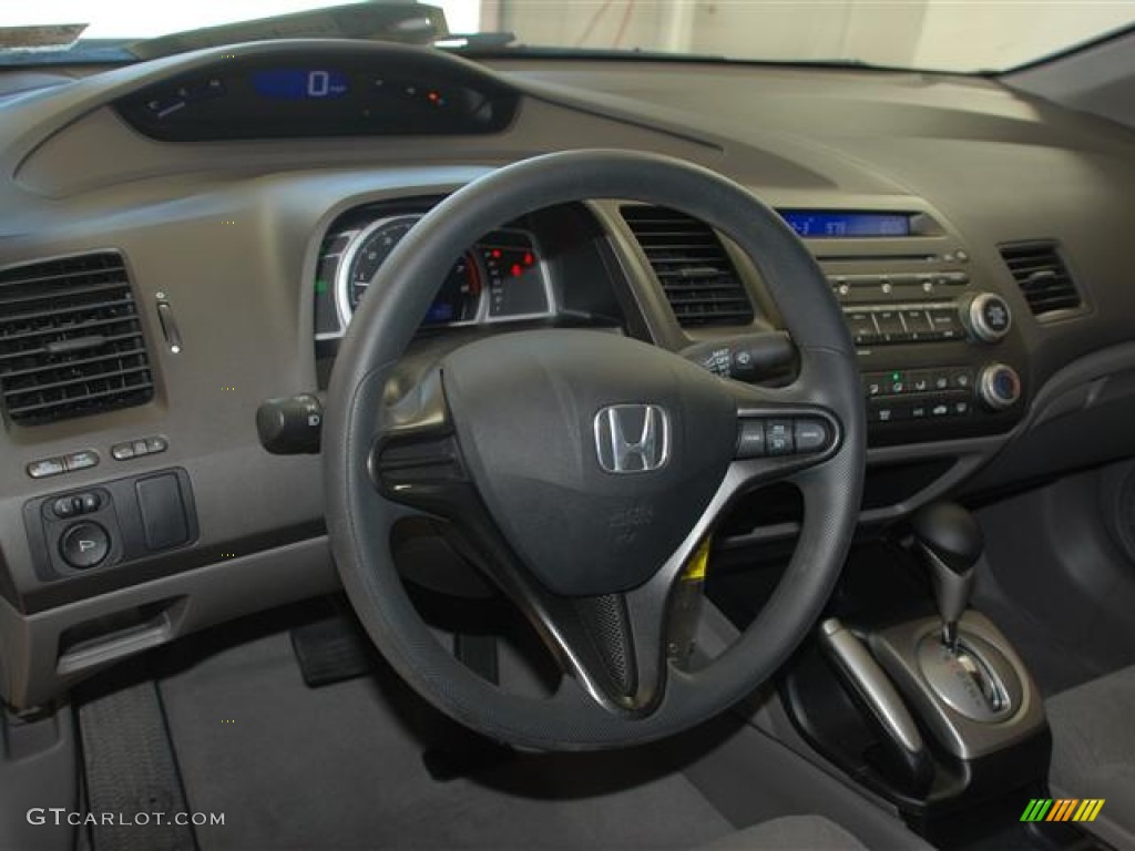 2007 Honda Civic LX Coupe Gray Steering Wheel Photo #59140499