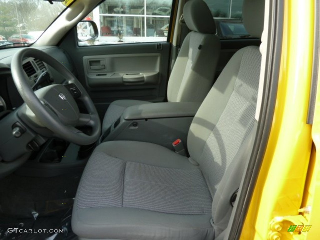 2007 Dakota SLT Quad Cab 4x4 - Detonator Yellow / Medium Slate Gray photo #18