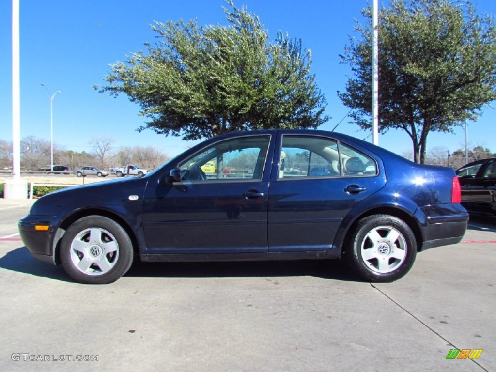 2000 Jetta GLS TDI Sedan - Atlantic Blue Pearl / Beige photo #2