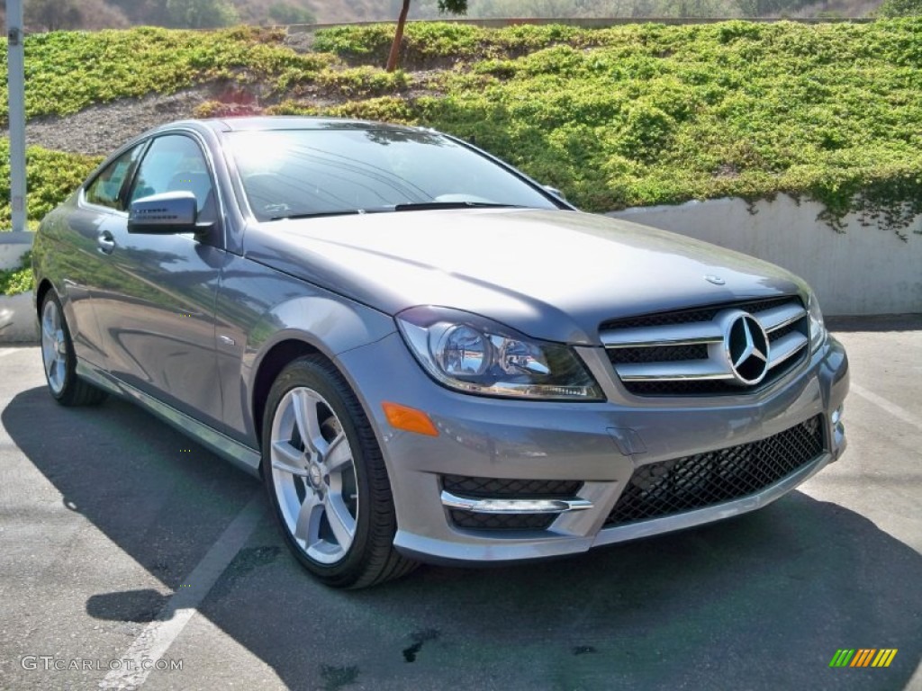 2012 C 250 Coupe - Palladium Silver Metallic / Ash photo #1