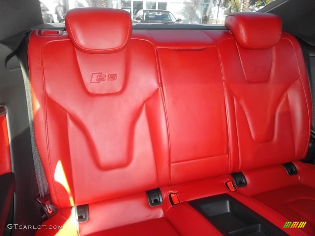 Black/Magma Red Silk Nappa Leather Interior 2011 Audi S5 4.2 FSI quattro Coupe Photo #59145575