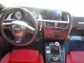 Black/Magma Red Silk Nappa Leather Dashboard Photo for 2011 Audi S5 #59145584