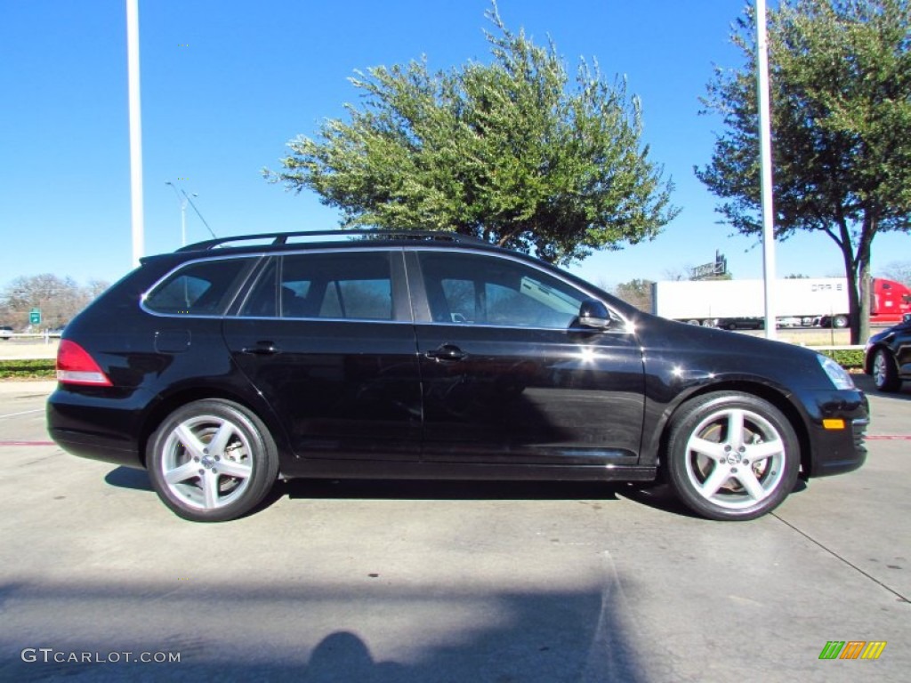 Black Uni 2009 Volkswagen Jetta SEL SportWagen Exterior Photo #59145740