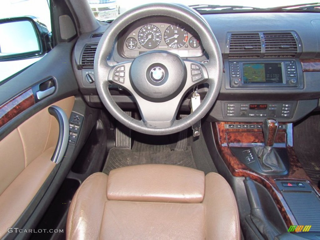 2005 BMW X5 4.4i Truffle Brown Dashboard Photo #59146196