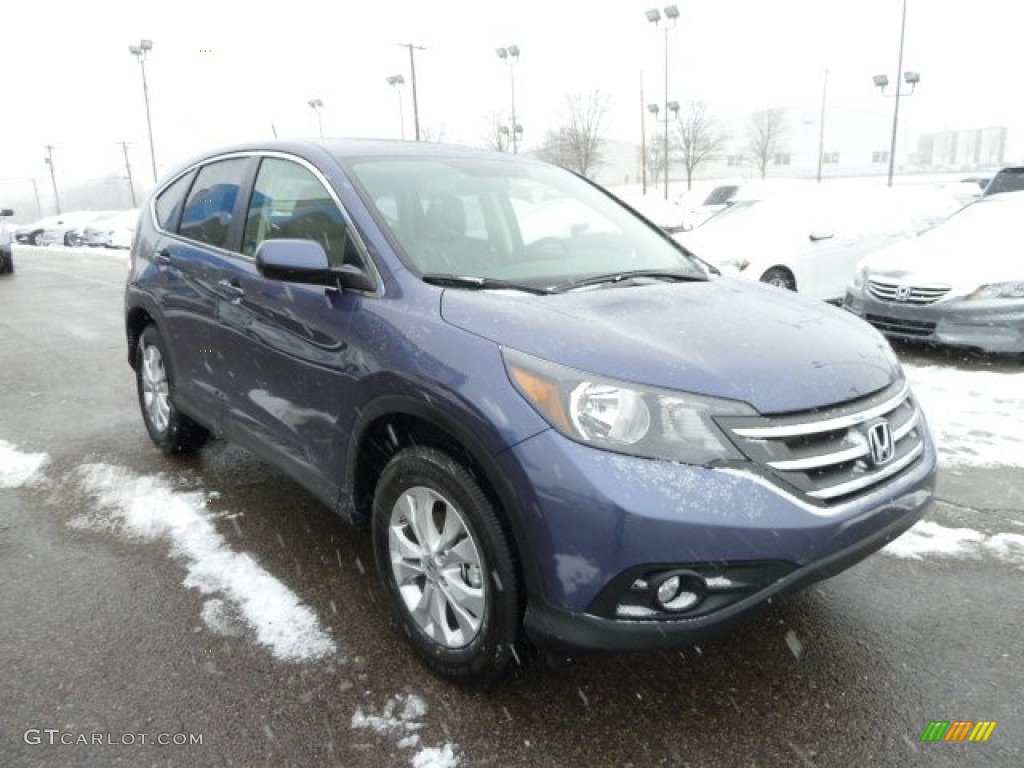 2012 CR-V EX 4WD - Twilight Blue Metallic / Gray photo #7