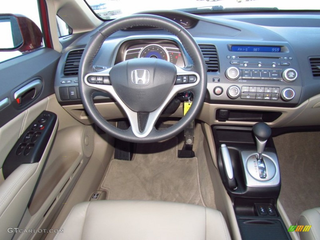 2009 Honda Civic EX-L Sedan Beige Dashboard Photo #59146406
