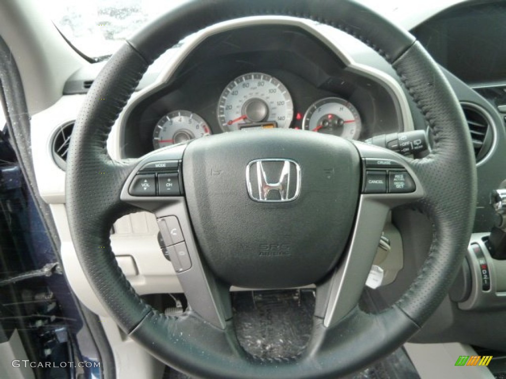 2012 Honda Pilot EX-L 4WD Gray Steering Wheel Photo #59146649