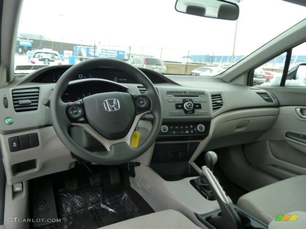 2012 Honda Civic LX Sedan Gray Dashboard Photo #59147114