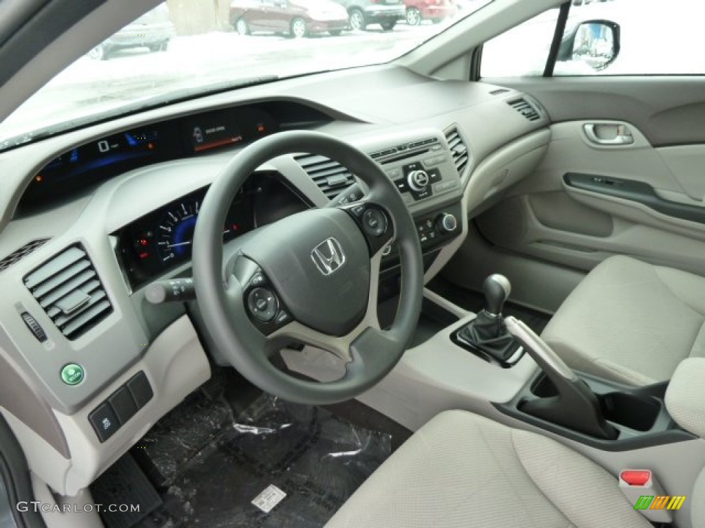 Gray Interior 2012 Honda Civic LX Sedan Photo #59147138