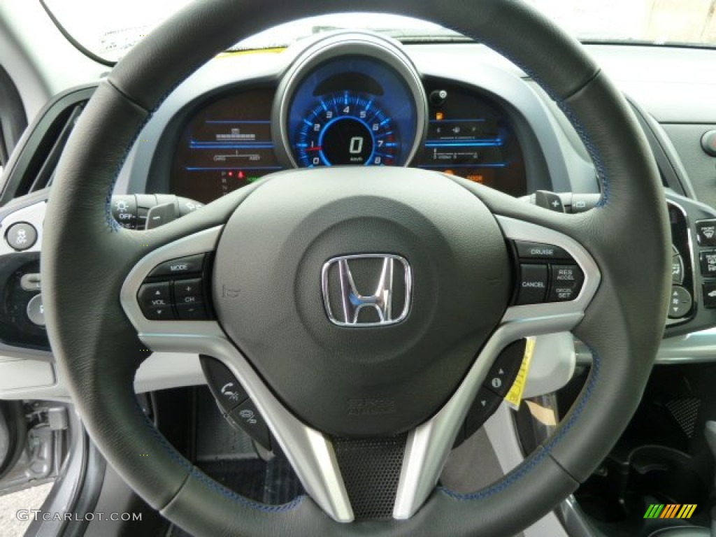 2012 Honda CR-Z EX Navigation Sport Hybrid Gray Steering Wheel Photo #59147477
