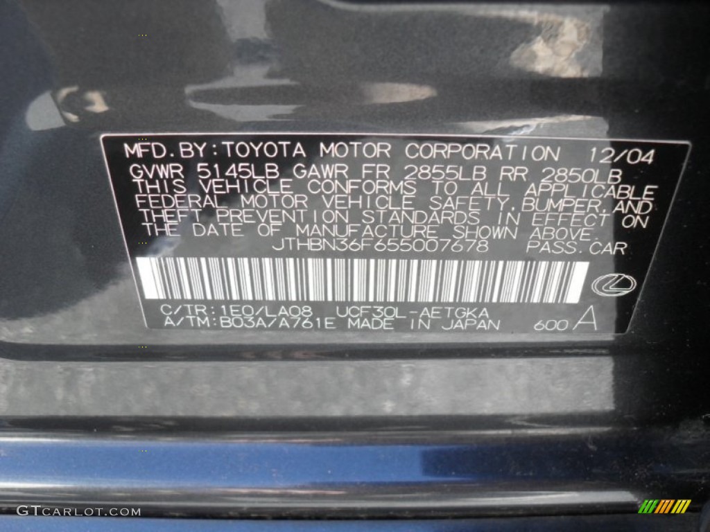 2005 LS 430 Sedan - Blue Onyx Pearl / Ash photo #6