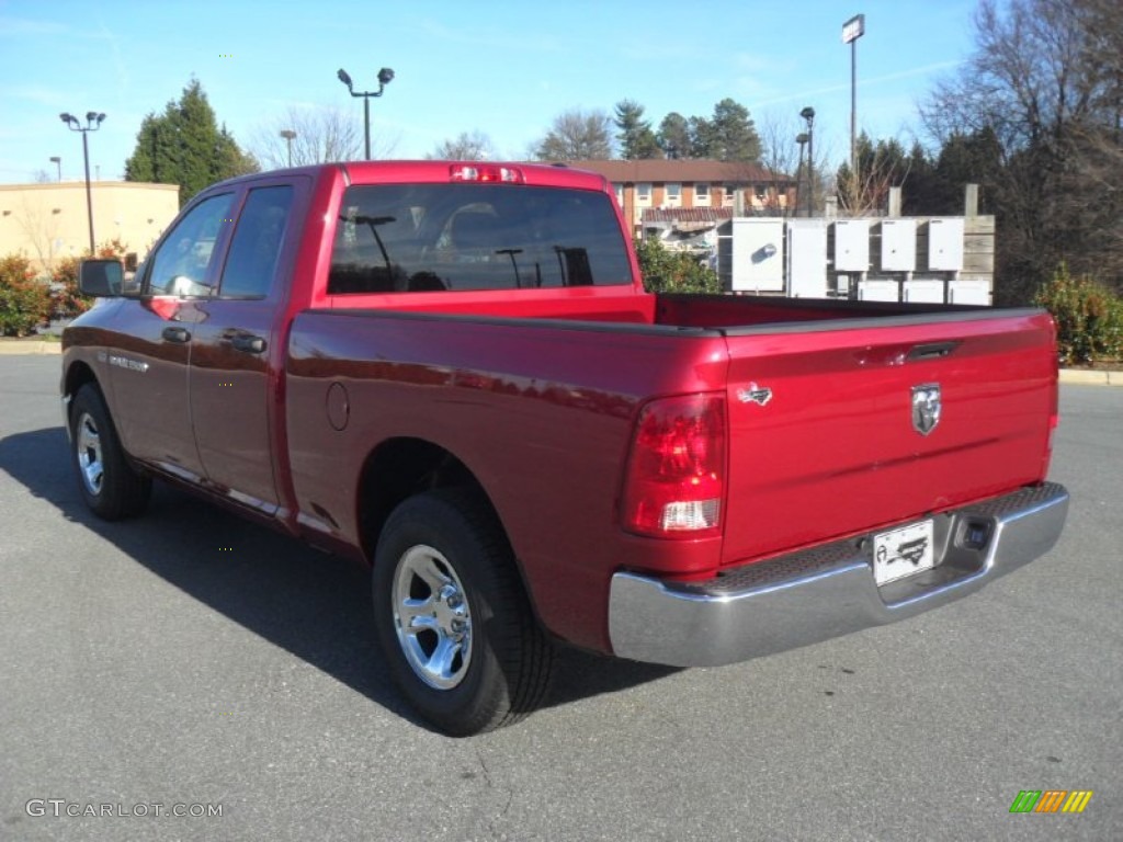 2012 Ram 1500 ST Quad Cab - Deep Cherry Red Crystal Pearl / Dark Slate Gray/Medium Graystone photo #2