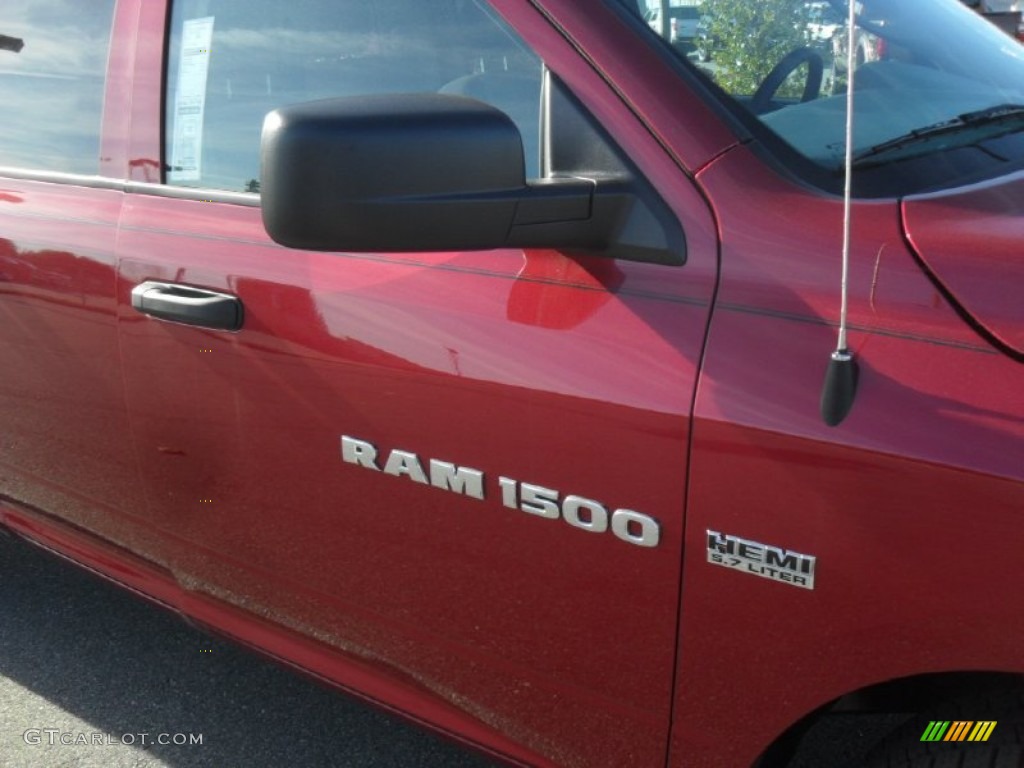 2012 Ram 1500 ST Quad Cab - Deep Cherry Red Crystal Pearl / Dark Slate Gray/Medium Graystone photo #22