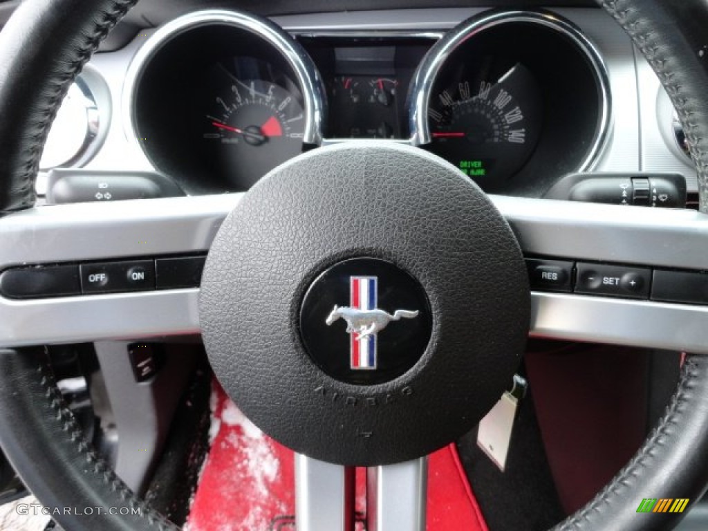 2005 Mustang GT Premium Convertible - Black / Red Leather photo #17