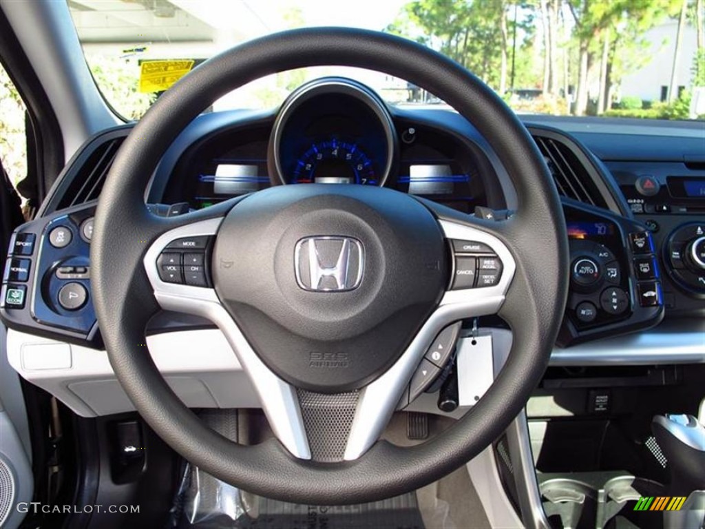 2011 Honda CR-Z Sport Hybrid Gray Fabric Steering Wheel Photo #59150162