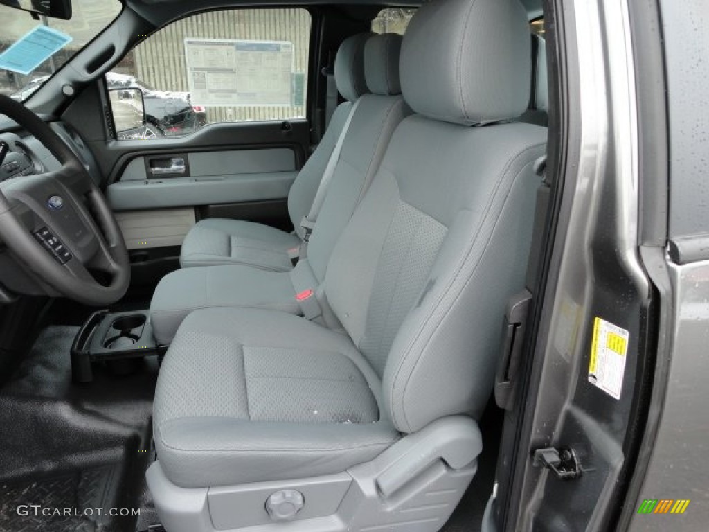Steel Gray Interior 2012 Ford F150 STX SuperCab 4x4 Photo #59151665