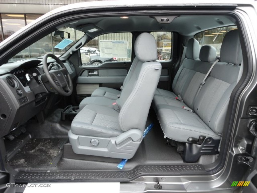 Steel Gray Interior 2012 Ford F150 STX SuperCab 4x4 Photo #59151691