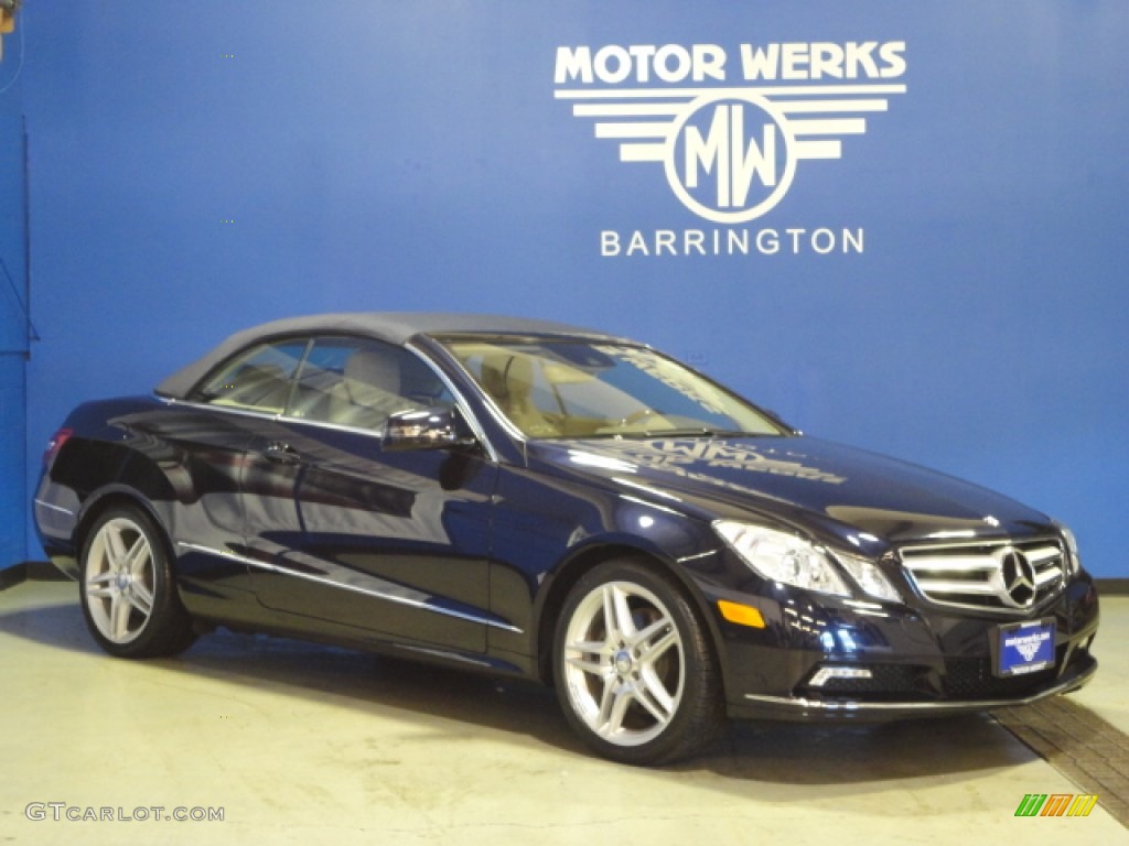 2011 E 350 Cabriolet - Capri Blue Metallic / Almond/Mocha photo #1