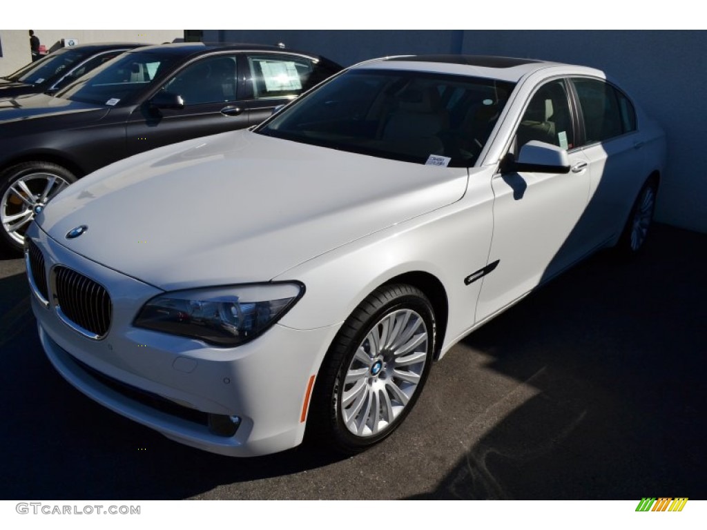 2012 7 Series 750Li Sedan - Mineral White Metallic / Oyster/Black photo #3