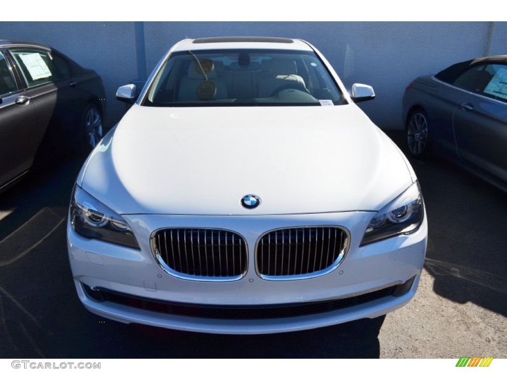 2012 7 Series 750Li Sedan - Mineral White Metallic / Oyster/Black photo #9