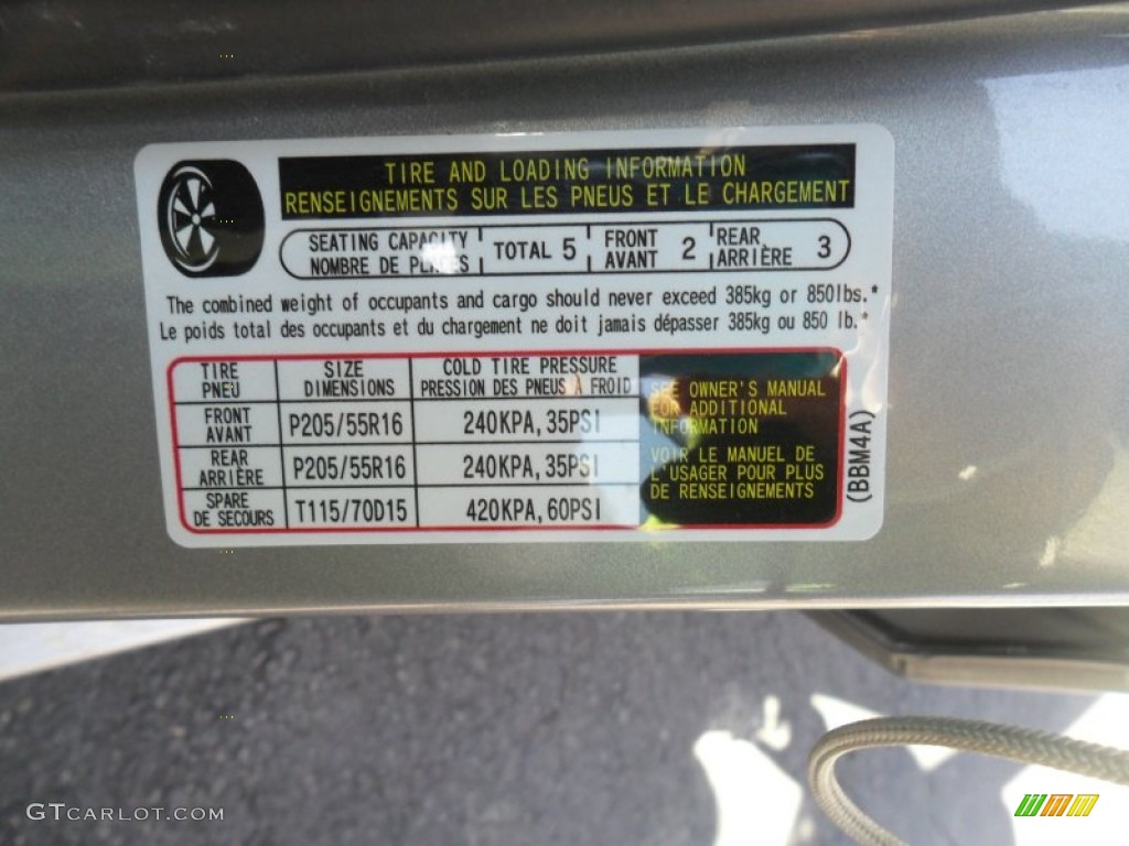 2011 Mazda MAZDA3 i Sport 4 Door Info Tag Photos