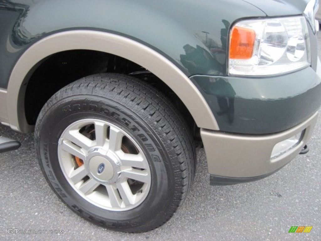 2004 F150 Lariat SuperCrew 4x4 - Aspen Green Metallic / Tan photo #4