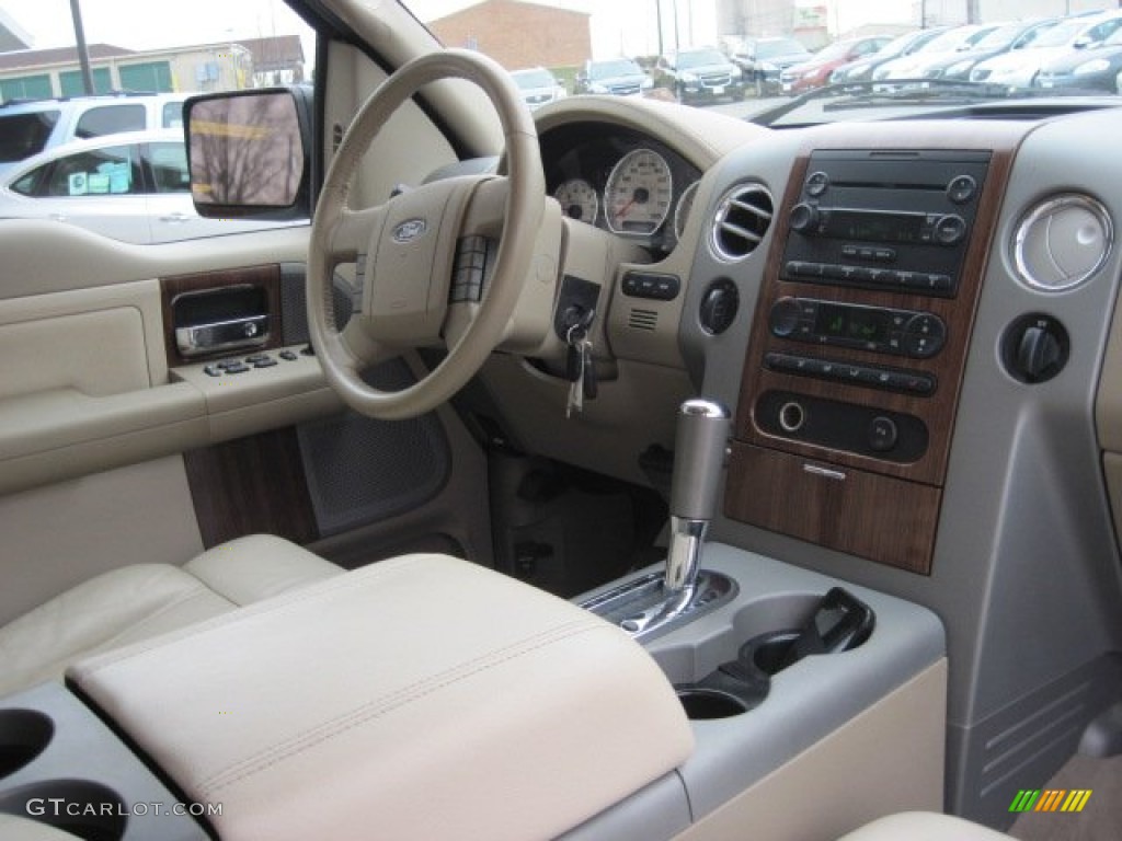 2004 F150 Lariat SuperCrew 4x4 - Aspen Green Metallic / Tan photo #5