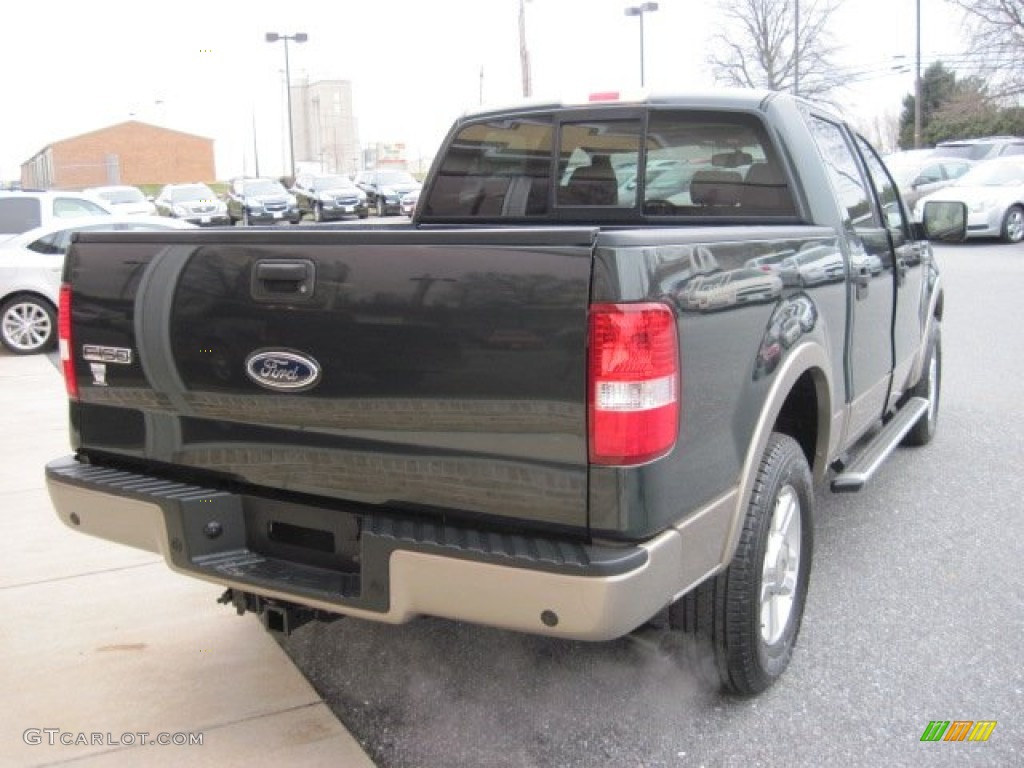 2004 F150 Lariat SuperCrew 4x4 - Aspen Green Metallic / Tan photo #6