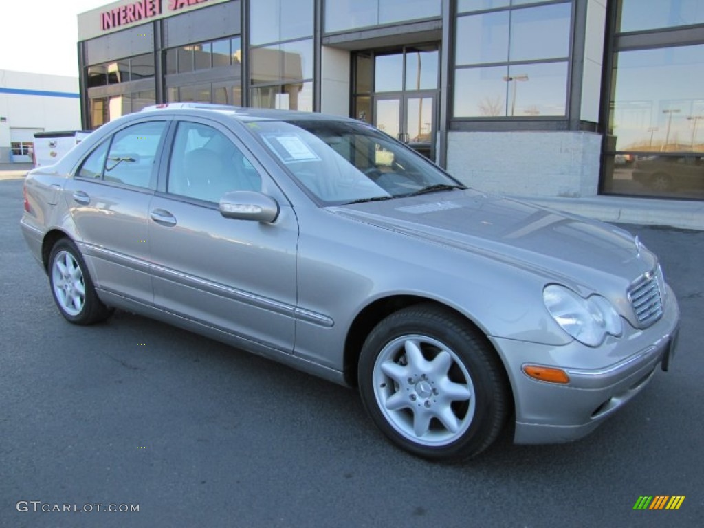 2003 C 240 Sedan - Pewter Silver Metallic / Ash photo #1