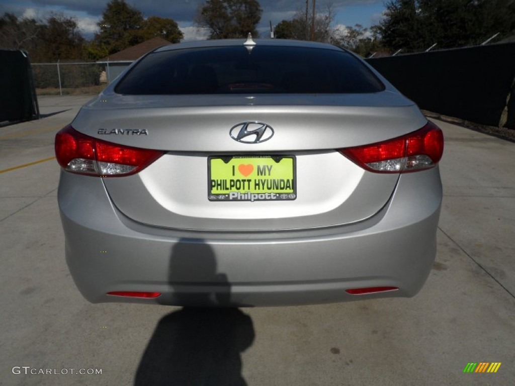 2012 Elantra GLS - Shimmering Silver / Gray photo #4